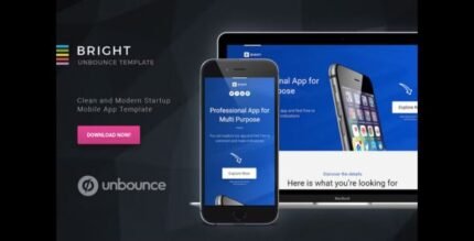 Bright - Unbounce Startup Landing Page