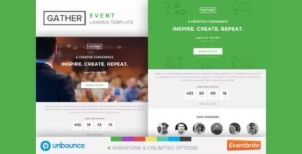 Unbounce Event Landing Page Template - Gather